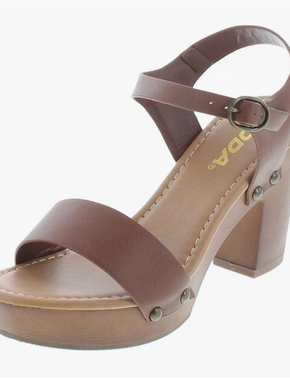 Soda - Brown Ankle-Strap Platform Heels